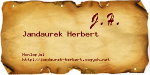 Jandaurek Herbert névjegykártya